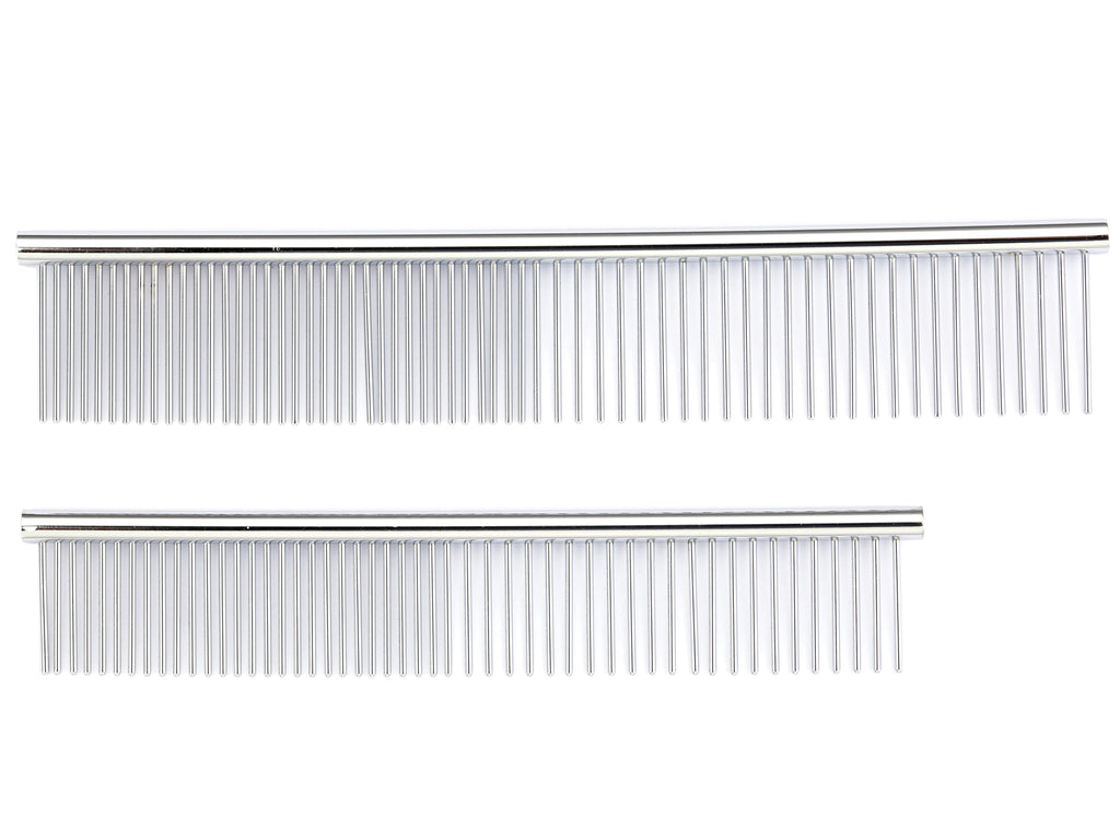 2 Pcs Stainless Steel Dog Grooming Comb Pet Dogs Cat Tool