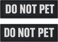 Reflective Do Not Pet Patches with Hook Backing for Service Animal Vests/Harnesses Medium (5 X 1.5) Inch