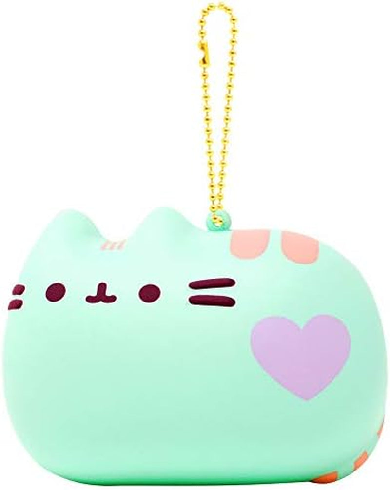 Pusheen Cute Cat Slow Rising Squishy Toy (Pastel Mint) [Christmas Tree Ornaments, Gift Box, Party Favors, Gift Basket Filler, Stress Relief Toys]
