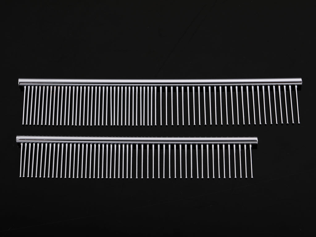 2 Pcs Stainless Steel Dog Grooming Comb Pet Dogs Cat Tool