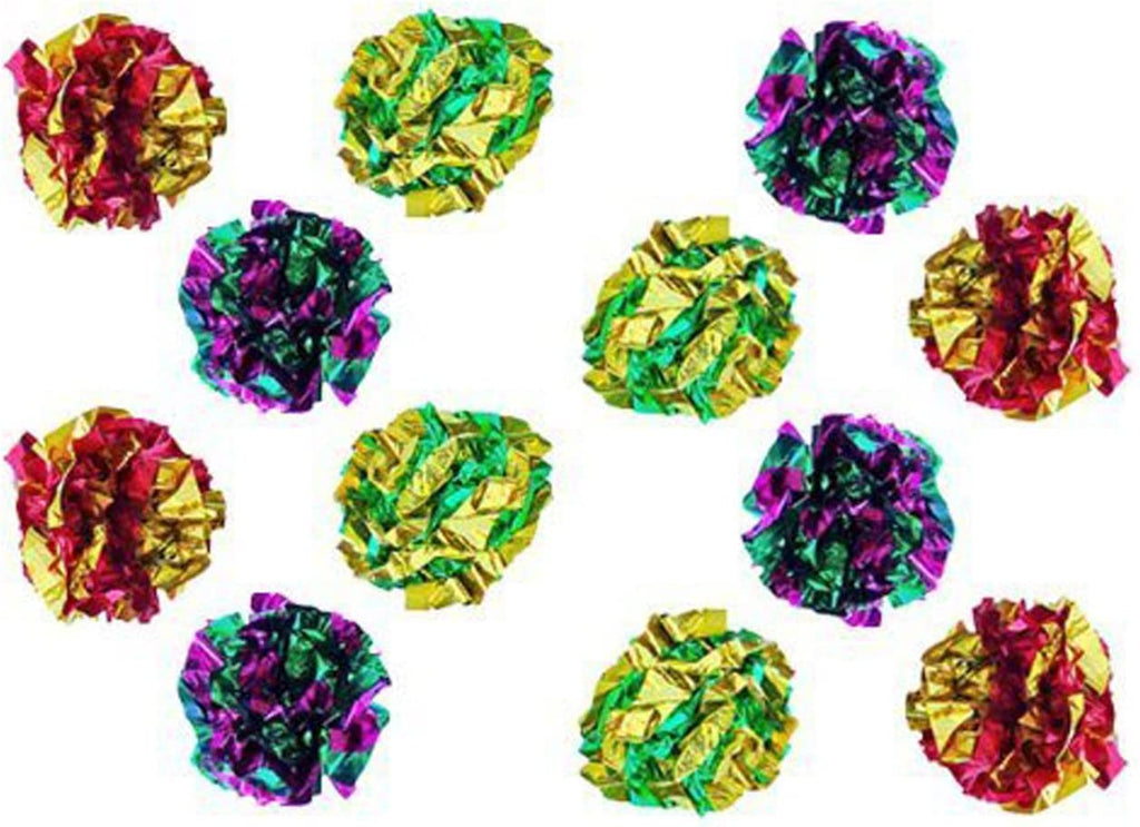 Original Mylar Crinkle Balls Cat Toys - 12 Pack