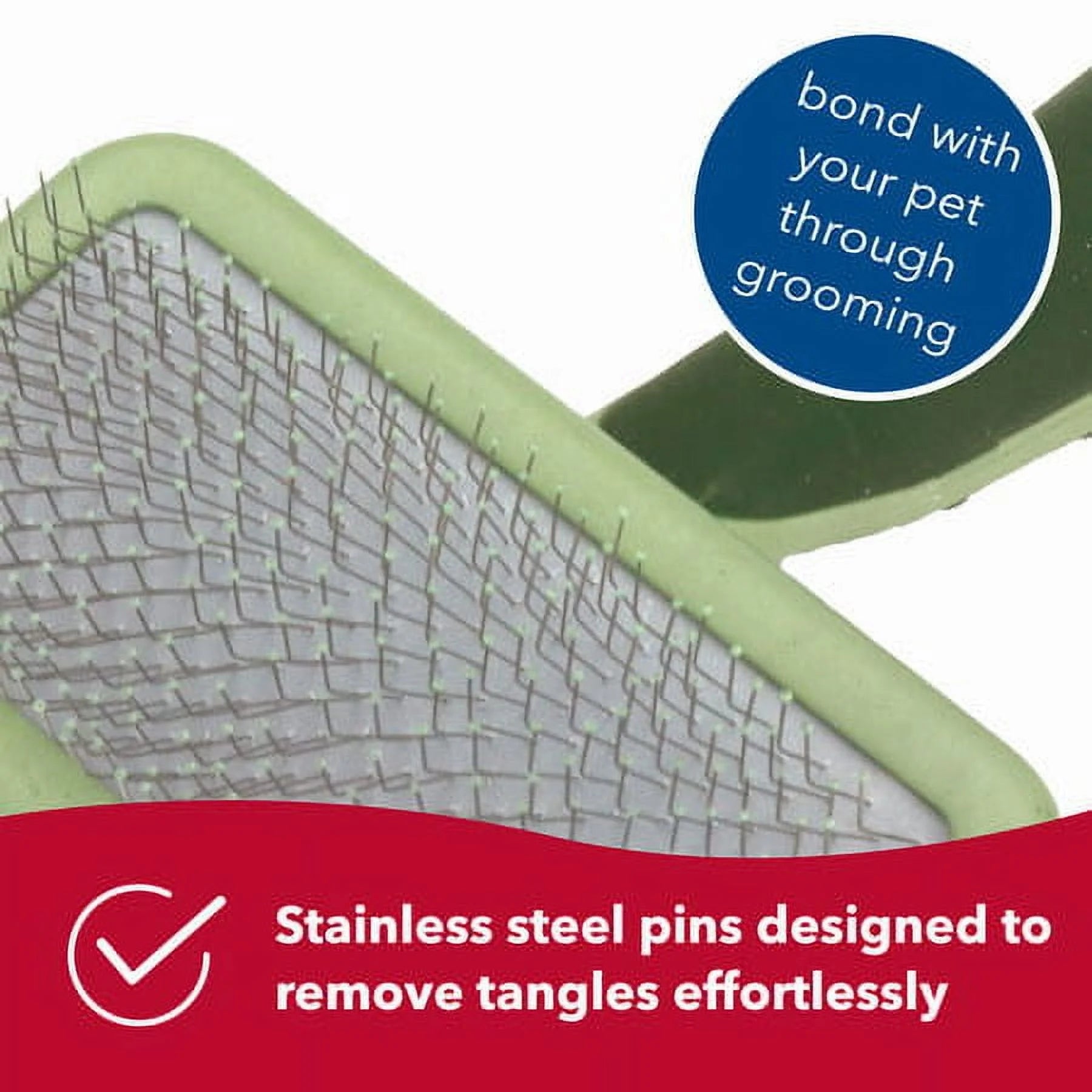 Safari Dog Soft Slicker Brush - Dog Grooming Brush for Shedding - for Dogs with Short, Medium and Long Hair - Small - 6.5" X 2.5"