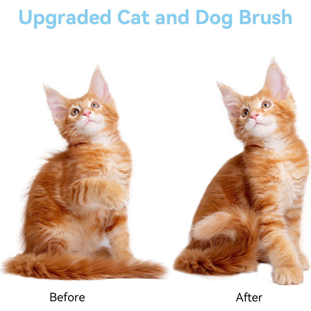 Cat & Dog Grooming Brush – Self-Cleaning Slicker Brush for Shedding, Removes Loose Fur & Tangles, Gentle & Skin-Friendly, Perfect for All Coat Types – Blue