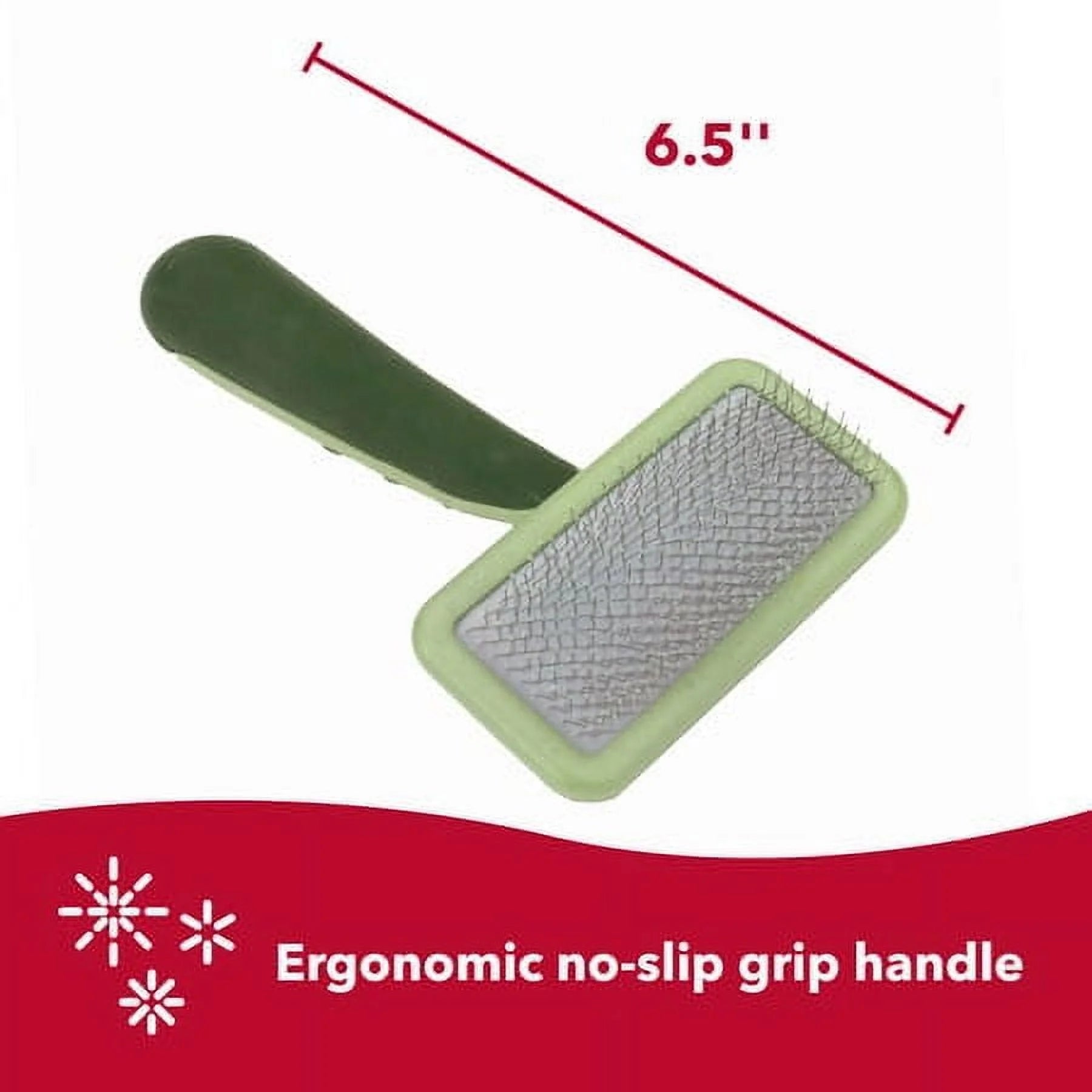 Safari Dog Soft Slicker Brush - Dog Grooming Brush for Shedding - for Dogs with Short, Medium and Long Hair - Small - 6.5" X 2.5"