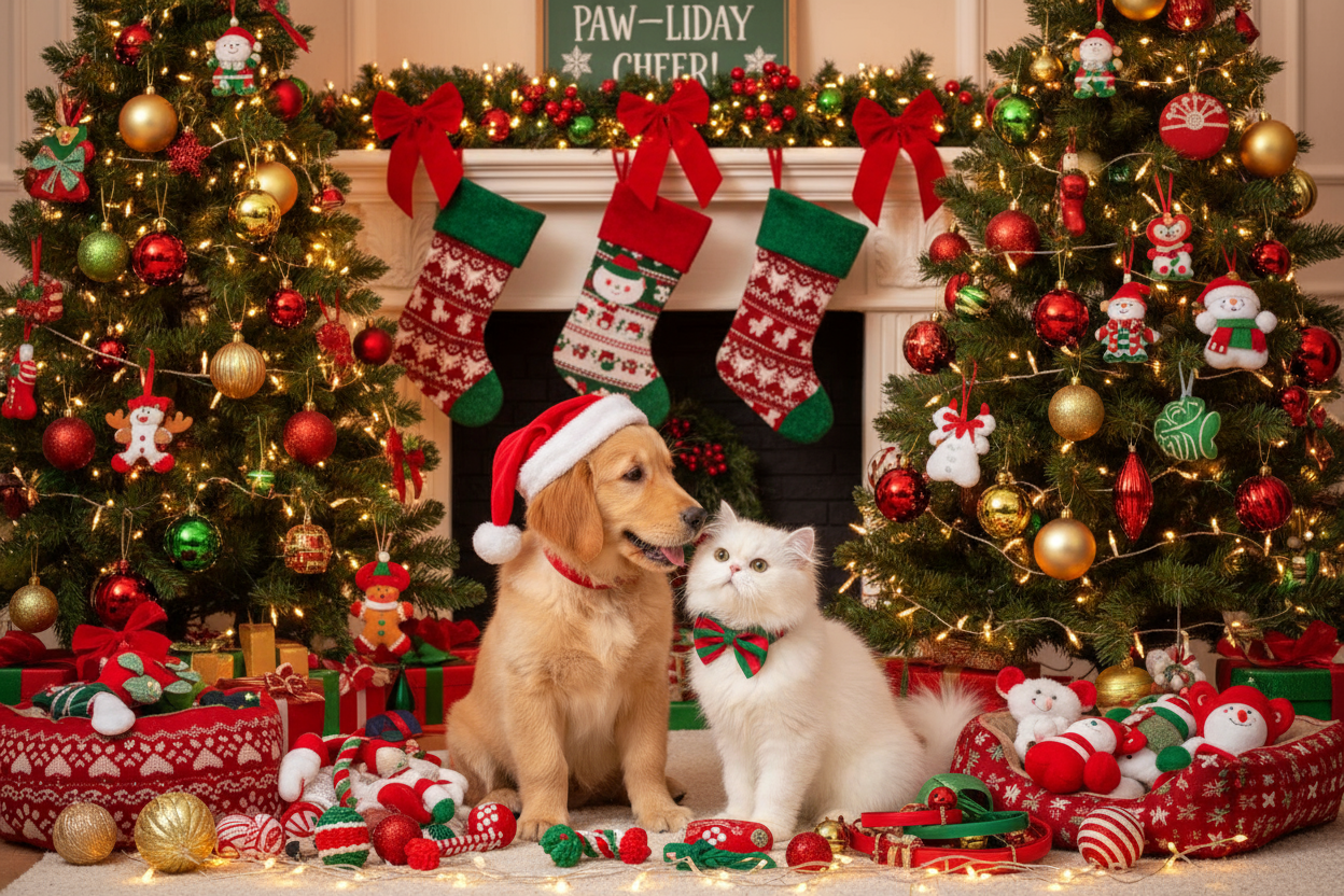 Christmas dog and cat favorites and ornaments